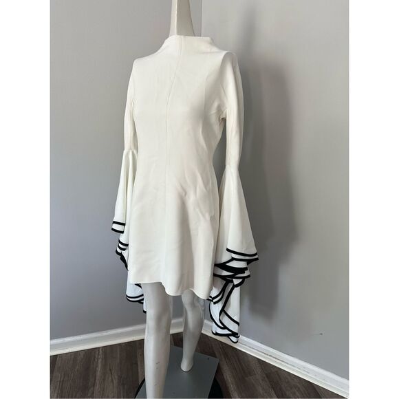 NWT PROENZA SCHOULER Ruffled Stretch-Crepe Mini Dress - Off-White $1,990 - Picture 5 of 13